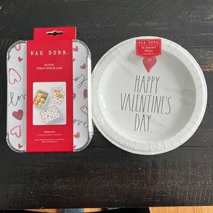 Rae Dunn LOVE Treat Bins and plates